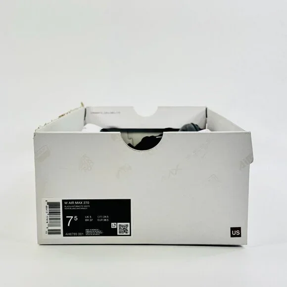 Nike Women's Air Max 270 'Black White' AH6789-001 Multi Size - Picture 10 of 12